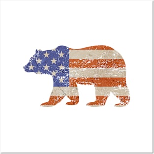 Patriotic Grizzle Bear Posters and Art